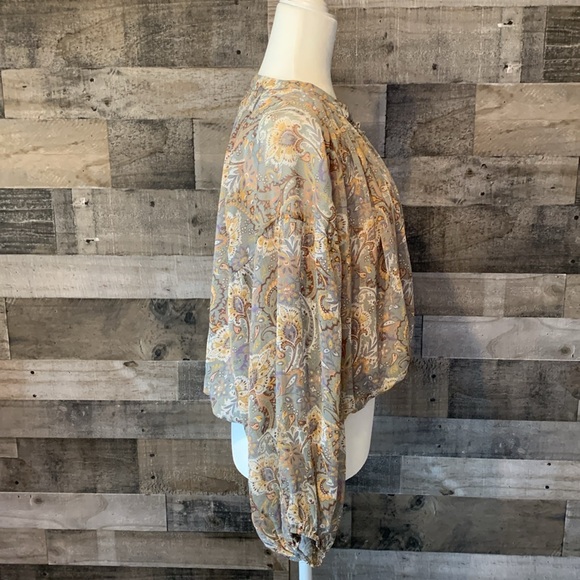 Dress Forum Los Angeles Long Sleeve Boho Top with front buttons - Picture 3 of 16